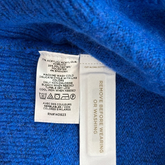 Ann Taylor LOFT Puff Sleeve Sweater - Blue Size XS - Picture 9 of 9